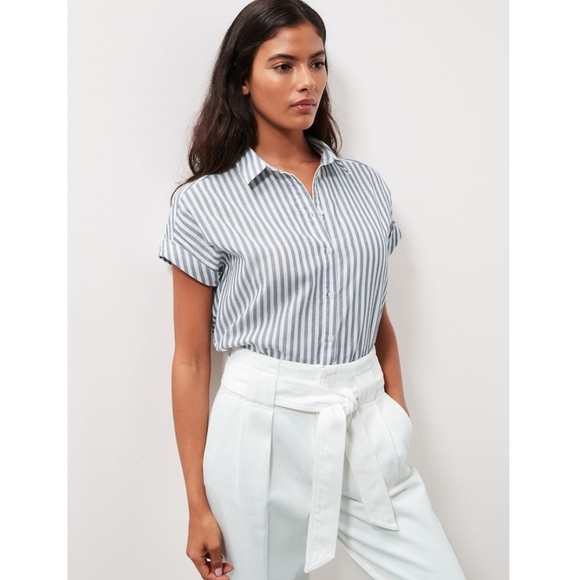 Banana Republic Cotton Gauze Roll Cuff Shirt - Picture 6 of 8